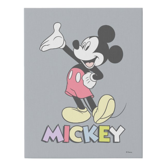 Classic Mickey Faux Canvas Print (Front)