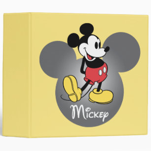Classic Mickey   Head Icon 3 Ring Binder