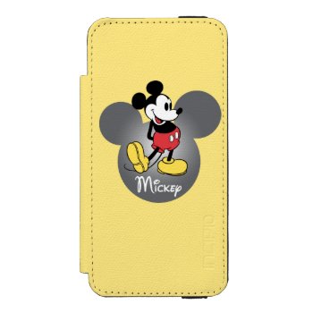 Classic Mickey | Head Icon Wallet Case For Iphone Se/5/5s by MickeyAndFriends at Zazzle