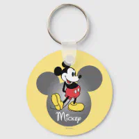 Classic Mickey, Angry Keychain, Zazzle