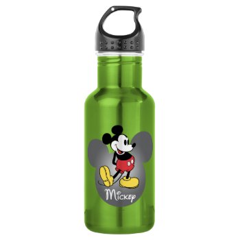 Classic Mickey | Head Icon Stainless Steel Water Bottle by MickeyAndFriends at Zazzle