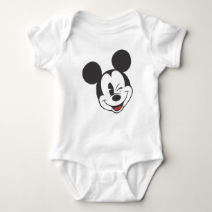 Classic Mickey Head Tilt Wink Baby Bodysuit