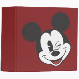 Classic Mickey Head Tilt Wink Binder