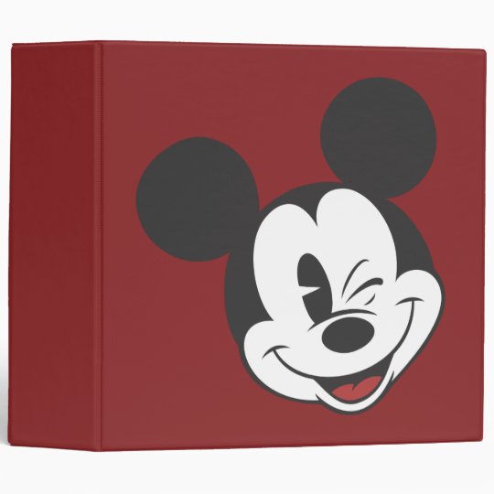 Classic Mickey | Head Tilt Wink Binder | Zazzle