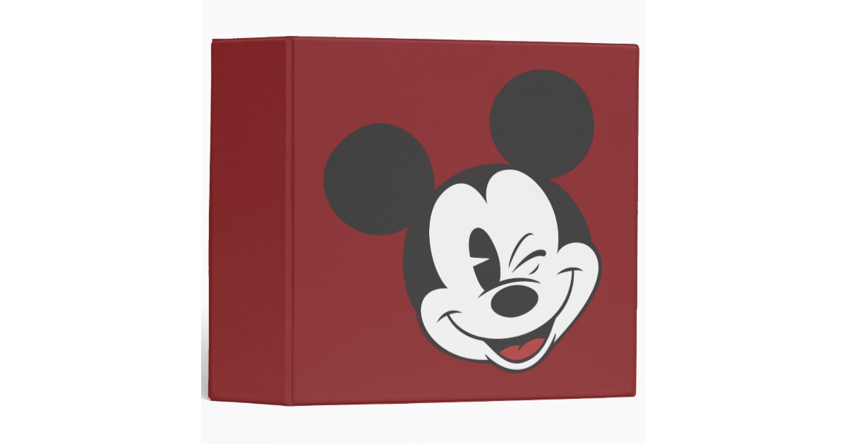 Classic Mickey | Head Tilt Wink Binder | Zazzle