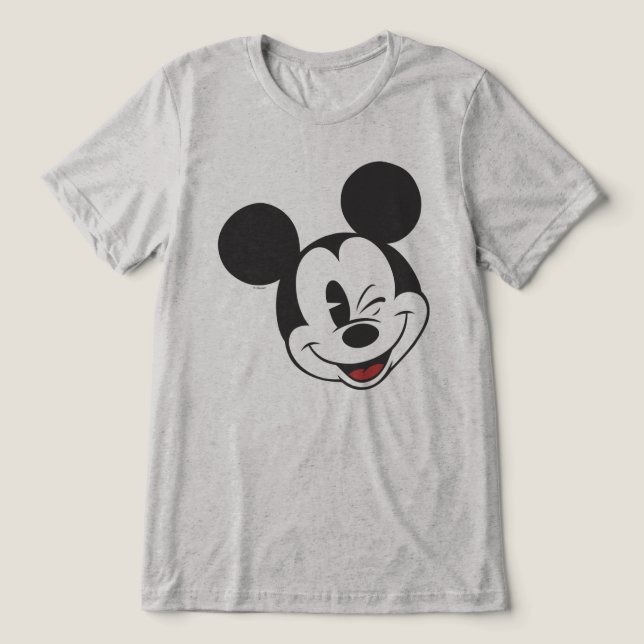 Classic Mickey | Head Tilt Wink Tri-Blend Shirt (Design Front)