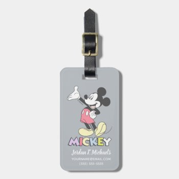 Classic Mickey Luggage Tag by MickeyAndFriends at Zazzle