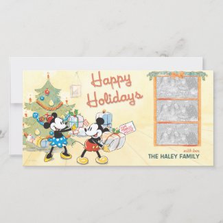 Classic Mickey & Minnie Holiday Photo Card
