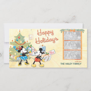 Classic Mickey & Minnie Holiday Photo Card