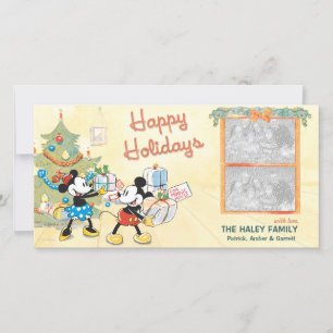 Classic Mickey & Minnie Holiday Photo Card