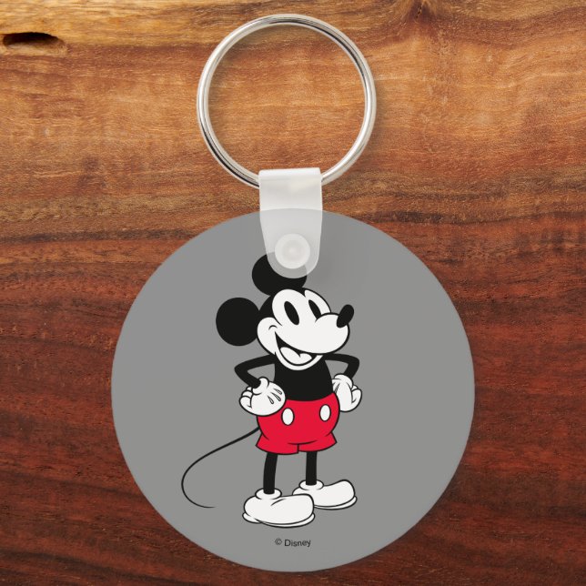 Classic Mickey, Angry Keychain, Zazzle