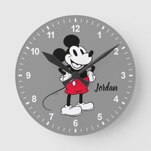 Classic Mickey Mouse  A True Original Round Clock