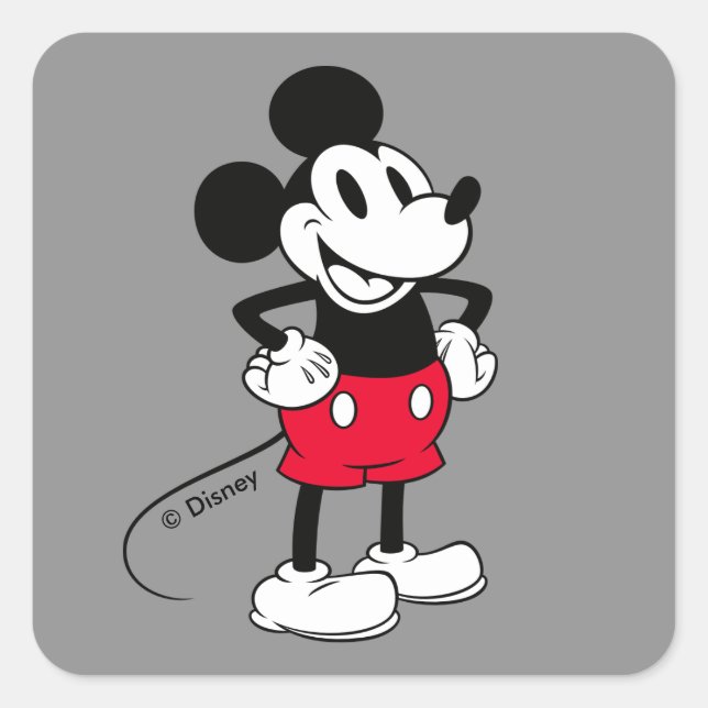 Classic Mickey Mouse | A True Original Square Sticker (Front)
