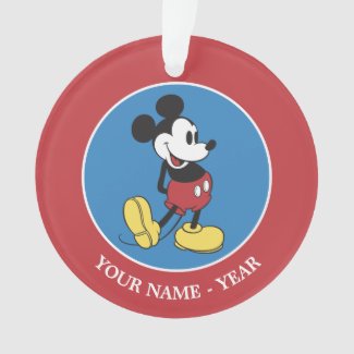 Classic Mickey Mouse | Add Your Name Ornament