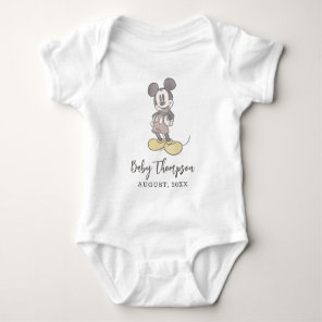 Classic Mickey Mouse | Baby Announcement with Date Bodysuit
