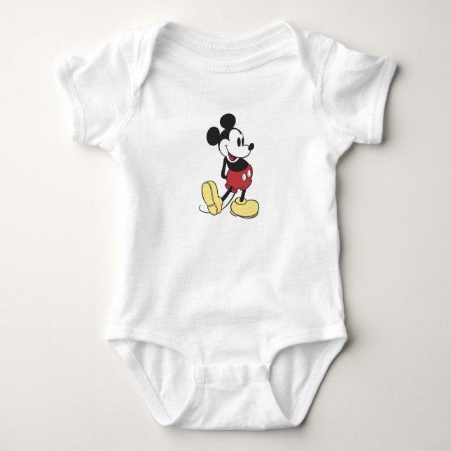 Classic Mickey Mouse Baby Bodysuit (Front)