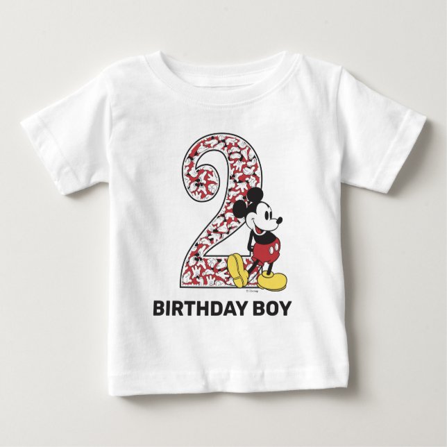Classic Mickey Mouse | Birthday Boy 2nd Birthday Baby T-Shirt (Front)