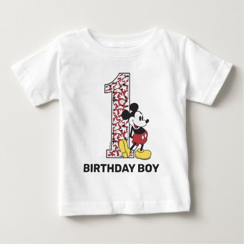 Classic Mickey Mouse  Birthday Boy Baby T_Shirt