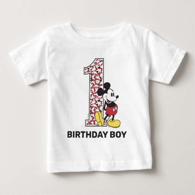 Classic Mickey Mouse | Birthday Boy Baby T-Shirt (Front)