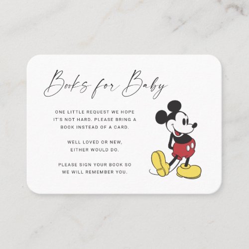 Classic Mickey Mouse  Books for Baby Insert Card