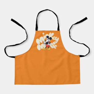 Classic Mickey Mouse Bubble Letter Name Graphic Apron