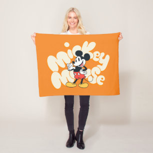 Classic Mickey Mouse Bubble Letter Name Graphic Fleece Blanket