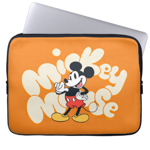 Classic Mickey Mouse Bubble Letter Name Graphic Laptop Sleeve