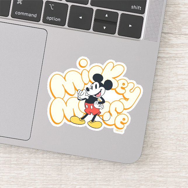 Classic Mickey Mouse Bubble Letter Name Graphic Sticker (Detail)