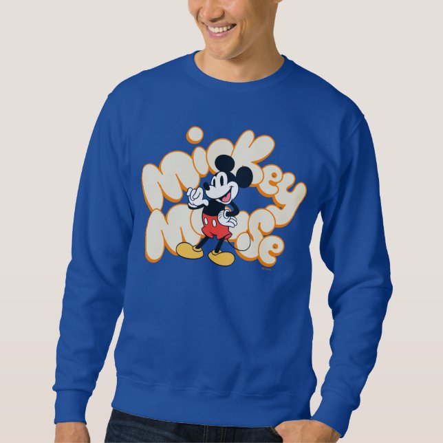 Classic Mickey Mouse Bubble Letter Name Graphic Sweatshirt (Front)