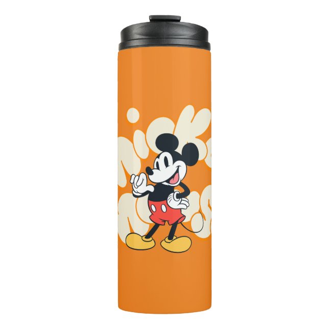 Classic Mickey Mouse Bubble Letter Name Graphic Thermal Tumbler (Front)