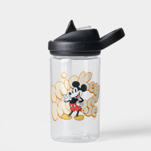 Classic Mickey Mouse Bubble Letter Name Graphic Water Bottle