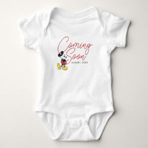 Classic Mickey Mouse | Coming Soon with Date Baby Bodysuit
