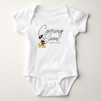 Classic Mickey Mouse | Coming Soon with Date Baby Bodysuit