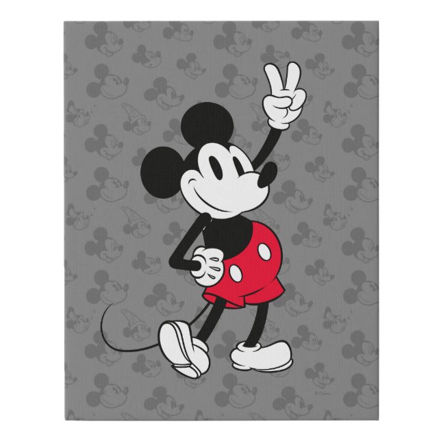 Classic Mickey Mouse | Cool Beyond Years Faux Canvas Print (Front)