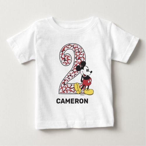 Classic Mickey Mouse  Custom 2nd Birthday Boy Baby T_Shirt