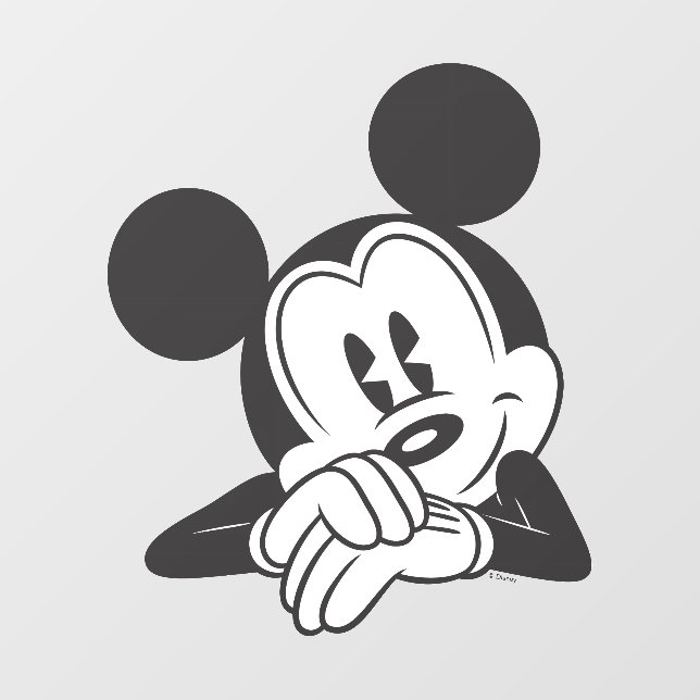 Classic Mickey Mouse | Cute Portrait Wall Decal (Front)