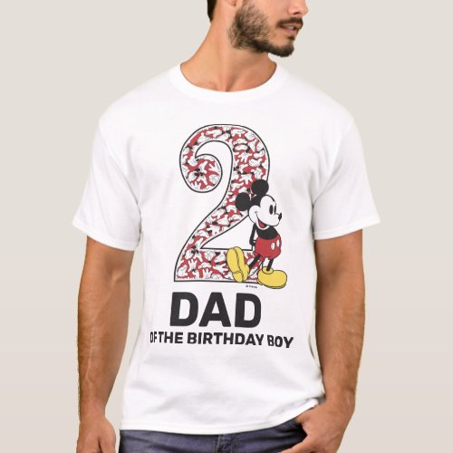 Classic Mickey Mouse  Dad of the Birthday Boy T_Shirt
