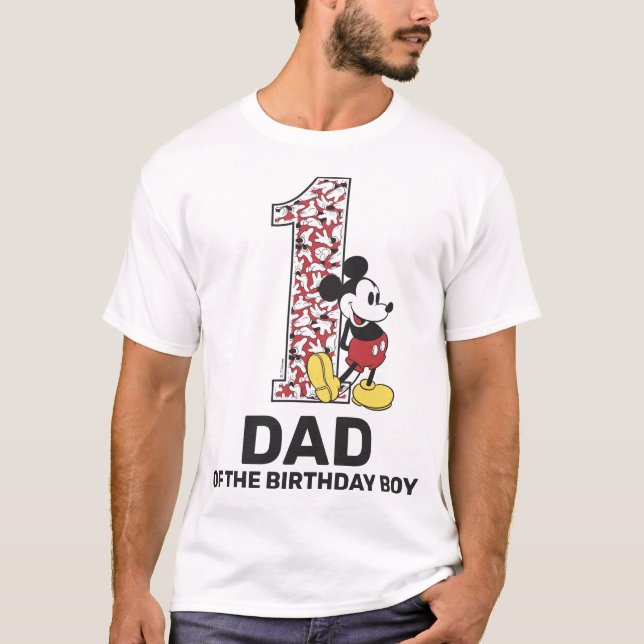 Classic Mickey Mouse | Dad of the Birthday Boy T-Shirt (Front)