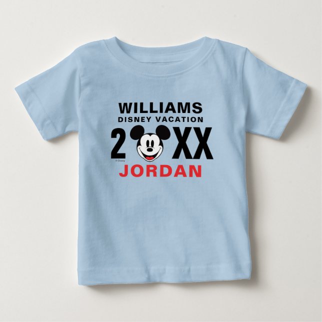 Classic Mickey Mouse | Family Vacation Baby T-Shirt (Front)