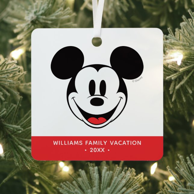 Classic Mickey Mouse | Family Vacation Metal Ornament (Insitu)