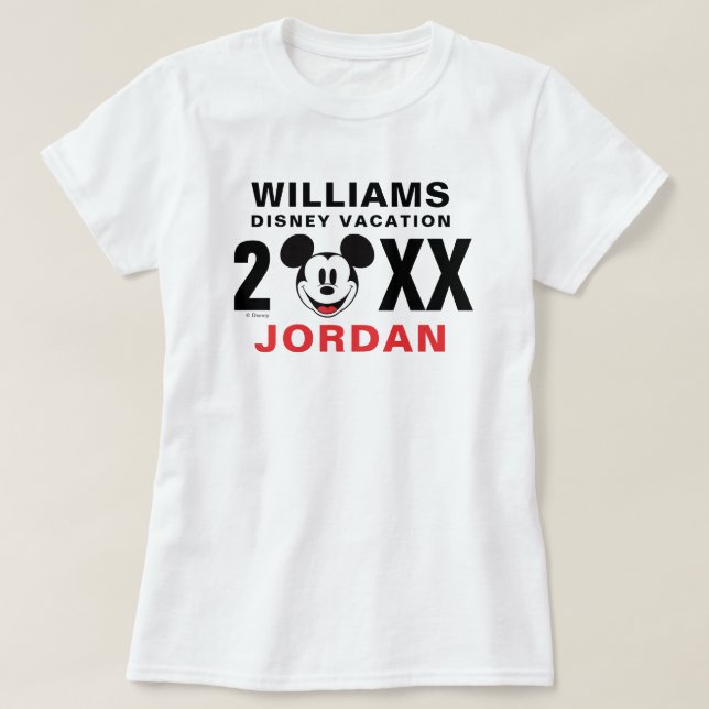 Classic Mickey Mouse | Family Vacation T-Shirt (Design Front)