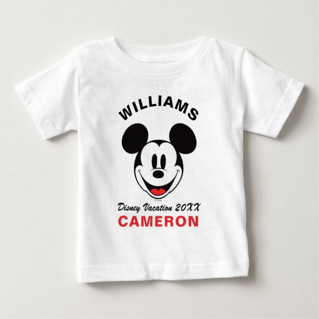 Classic Mickey Mouse - Family Vacation & Year Baby T-Shirt (Front)