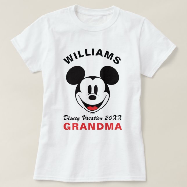 Classic Mickey Mouse - Family Vacation & Year T-Shirt (Design Front)