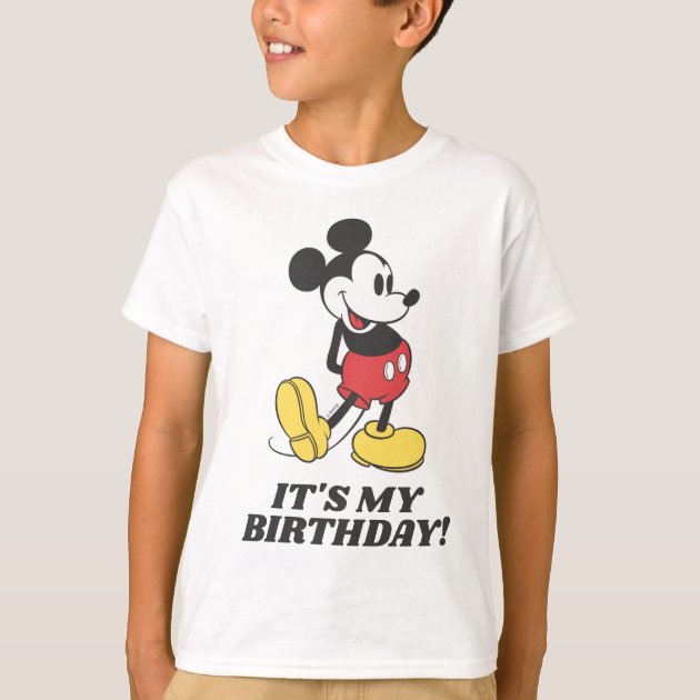 Classic Mickey Mouse | It's My Birthday T-Shirt | Zazzle