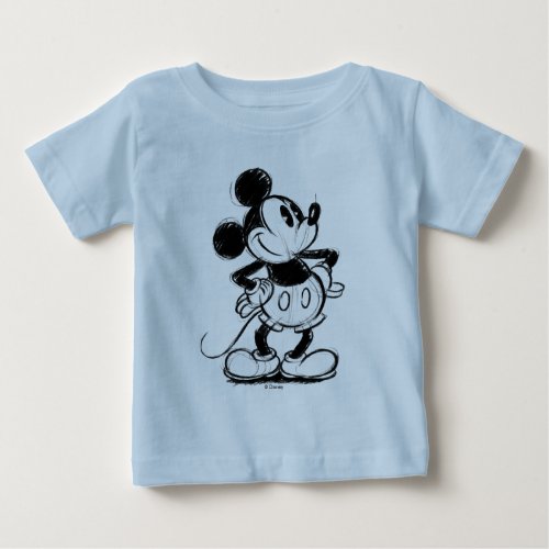 Classic Mickey Mouse Sketch Baby T_Shirt