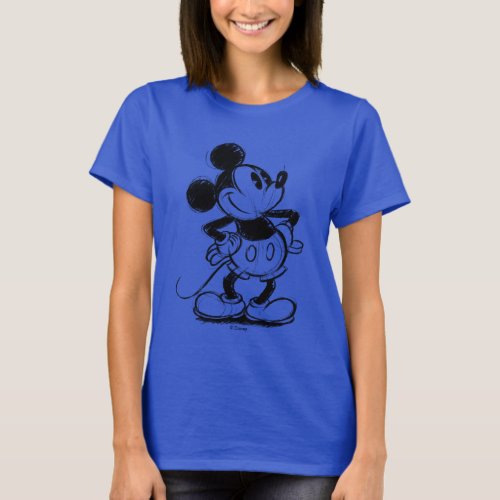 Classic Mickey Mouse Sketch T_Shirt