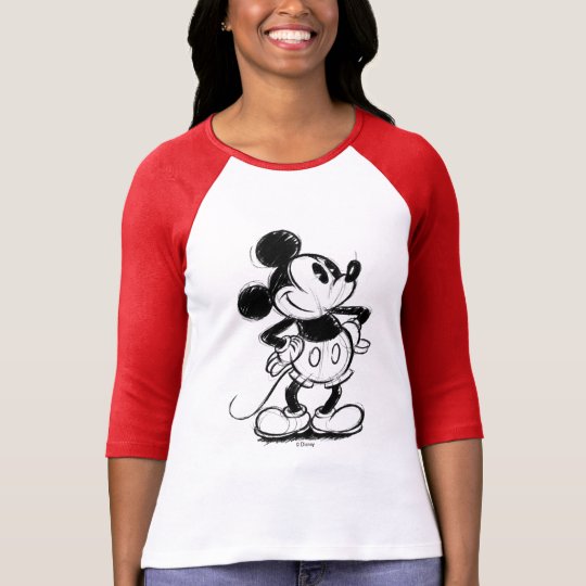 mickey mouse sketch t shirt