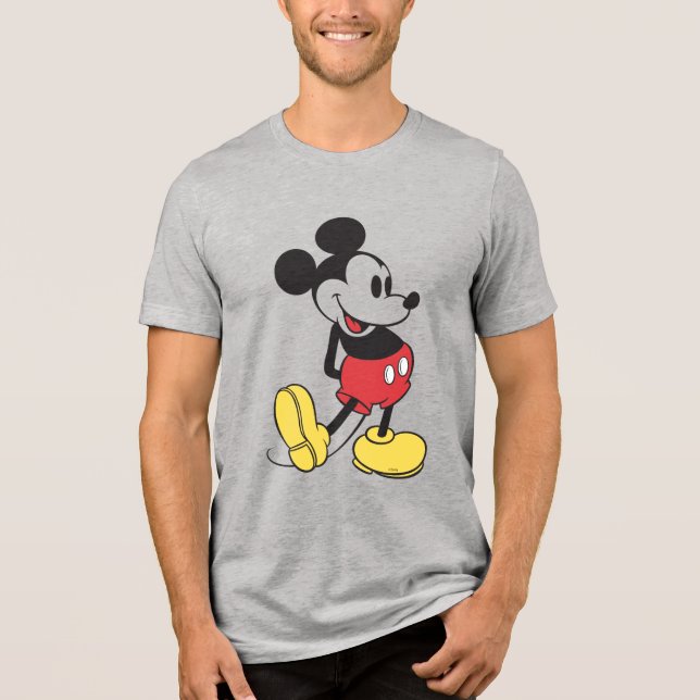 Classic Mickey Mouse - Transparent Tri-Blend Shirt (Front)