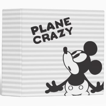 Classic Mickey | Plane Crazy 3 Ring Binder by MickeyAndFriends at Zazzle