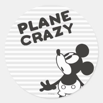 Classic Mickey | Plane Crazy Classic Round Sticker by MickeyAndFriends at Zazzle